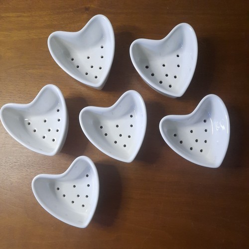 White ceramic heart shaped - 6,