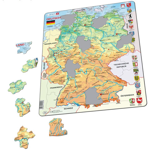 Map deutschland physical - map,