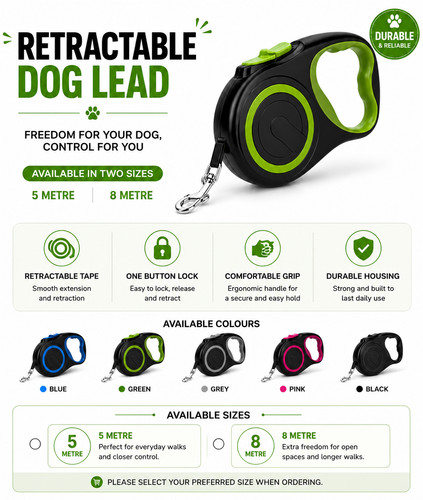 Retractable dog lead - retractable,
