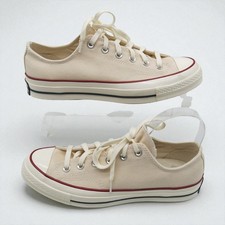 CONVERSE LOW TOP TRAINERS LACE UP CREAM NATURAL BEIGE UK SIZE 7.5 *NEW*