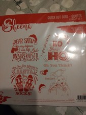 Sheena acrylic stamps Christmas Quotes 8 acrylic stamp in total (Craft room clea