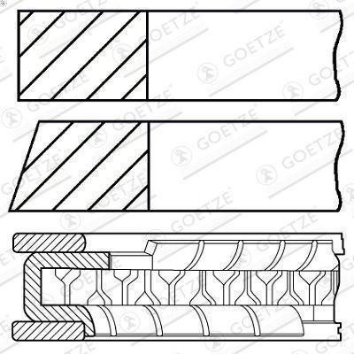 Piston ring set - set, goetze