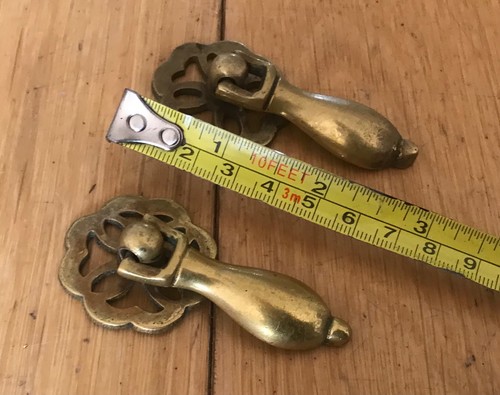 Pair vintage solid brass - pair,