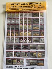 KIRTLEY MODEL BUILDINGS 7mm / O GAUGE - G.N.R. POSTER BOARDS