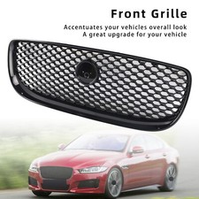 Gloss Black Honeycomb Front Bumper Grille Grill Fit Jaguar XE 2015-2018 FW