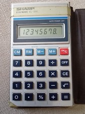 Vintage Sharp Elsi Mate EL-330 calculator, in original case, working 