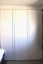 3 White Spacepro Shaker style 610cm sliding robe doors and 180cm track  