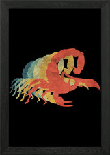 Scorpion Retro Vintage Framed
