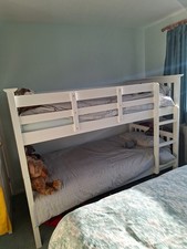Children's bunk bed, white