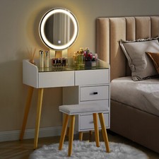 White Mirrored Dressing Table