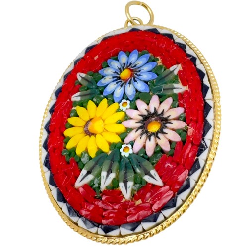 Italian micro mosaic floral - italian,