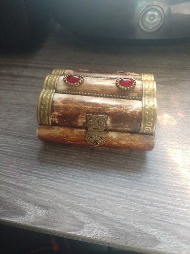 Indian trinket jewelry box cow - jewelry,