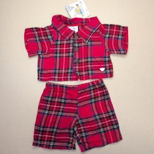 Build-A-Bear NEW Red Tartan