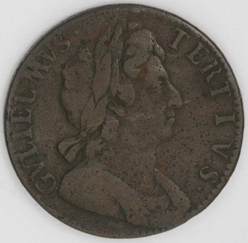 1696 william iii halfpenny - ,