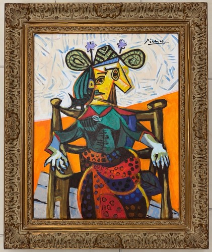 Signed hand painted cubism - painted,