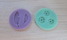 Lakeland Silicone Icing/Chocolate Cake Decoration Moulds x1 Leaves x1 Flowers