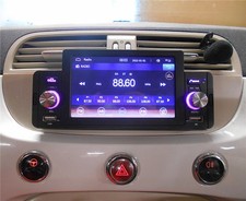 FIAT 500 1 DIN MP5 PLAYER ANDROID MIRROR WITH SURROUND AND REVERSE CAMERA