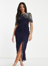 Virgo Lounge Midi Dress, Navy