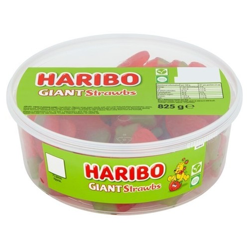 Haribo giant strawberries tub - haribo,