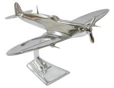 Spitfire Polished Aluminium Model Aeroplane - 24cm Wingspan- BNIB- FREE DELIVERY