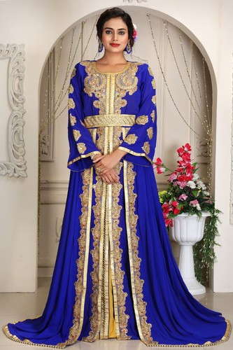 Royal blue moroccan - blue, takchita