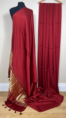 Deep crimson red - red, silk