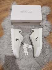 Calvin Klein Mens White Lightweight Trainers Size 10.5UK Brand New