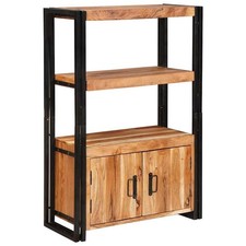 Bookshelf with Doors Brown Storage Industrial Freestanding Urban Home  vidaXL