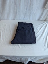 M&S Men's Trousers Navy Chino Slim Fit Cotton Waist 38" Leg 29"