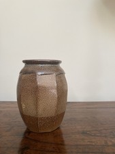 Richard Batterham Stoneware Salt Glazed Cut-Sided Lily Jar
