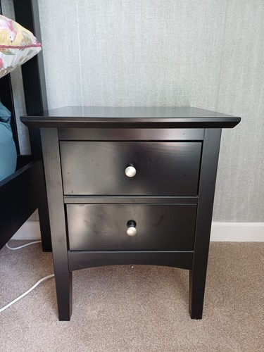 Hastings black 2 drawer - m&s,