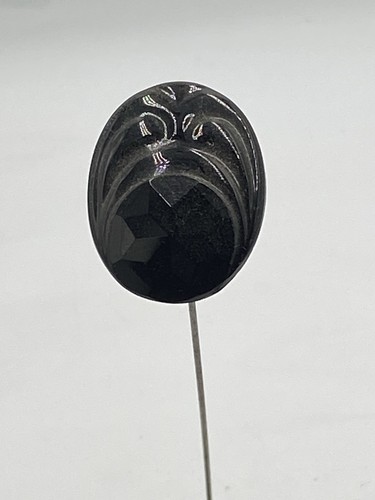 Antique vintage jet hat - jet,