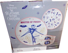 DISNEY THE NIGHTMARE BEFORE CHRISTMAS 12 PIECE DINNER SET DINING SET PLATES NEW