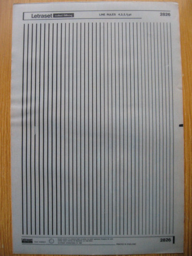 Letraset line rules 4 - x,