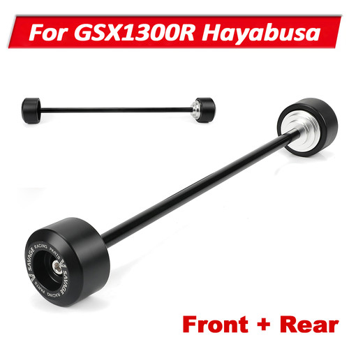 Front rear wheel axle - front, sliders