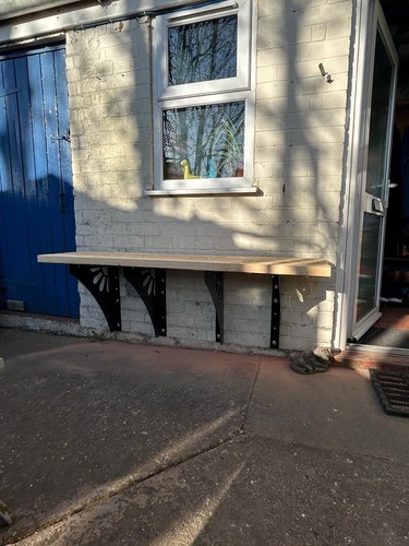 Wall bench brackets