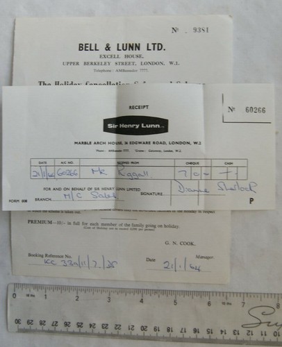1964 receipt bell lunn - receipt,