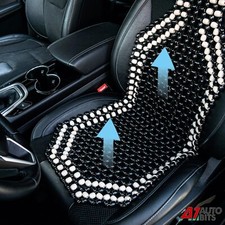 Black Wooden Bead Car Van Taxi Front Seat Cover Cushion Classic Beaded Design