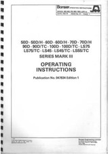 Bonser Forklift Truck 50D, 60D, 70D, 90D, 100D, LS45, LS45/TC, LS75, LS75 Manual