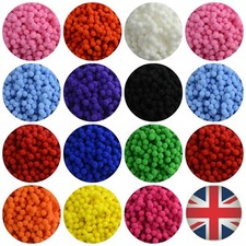 10mm 15mm 20mm 25mm Fluffy Craft Pompoms Mini Pom Poms Card Making Arts Kids UK