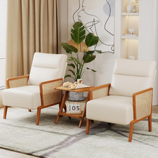 Set of 2 Rattan Accent Chairs