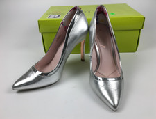 Ted Baker Silver Stiletto Heeled Court Shoes UK 6