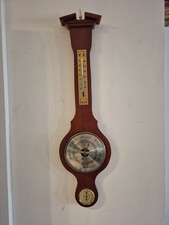 Vintage wood banjo barometer - wood,