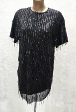Zara Black Fringe Sequin