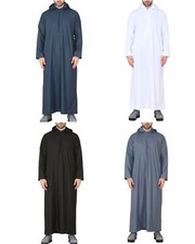 Mens Hooded Thobe Jubba Saudi