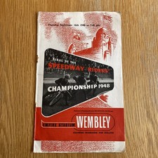 1948 Speedway Riders Championship 16/9/48 at Wembley