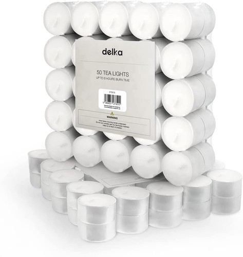 Unscented tea lights white - lights,