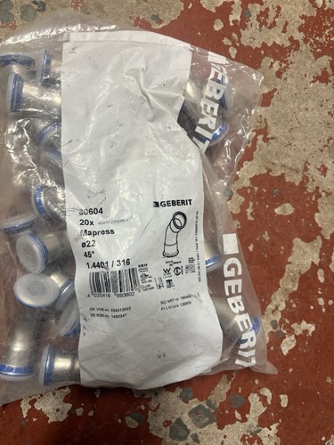 Geberit mapress 22mm degree - 22mm, 45