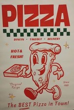 Big Pizza Advertising Canvas