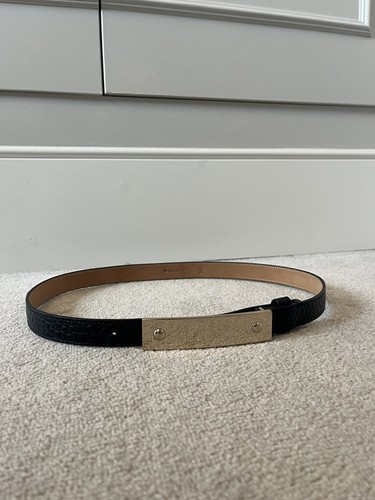Mulberry black belt with - with, gold